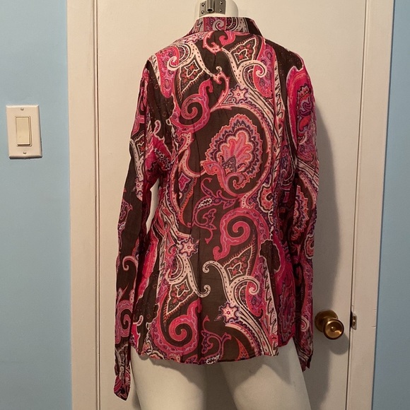 Silk Jacquard Blouse by Elie Tahari - Picture 2 of 6